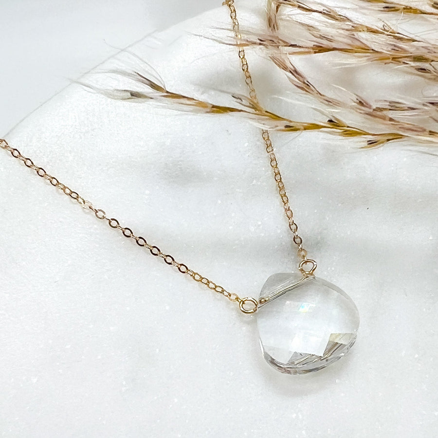 Swarovski Crystal Faceted Pendant Necklace