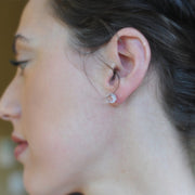 Swarovski Faceted Crystal Ball Stud Earrings
