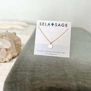 Matte Coin Disk Necklace - Gold Filled or Sterling Silver - Sela+Sage - Pendant/Charm Necklace
