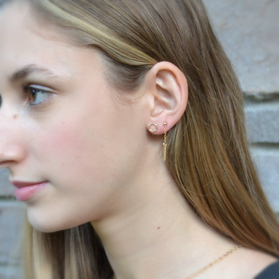 Open Circle Studs - Gold Filled or Sterling Silver - Sela+Sage - Stud/Post Earrings