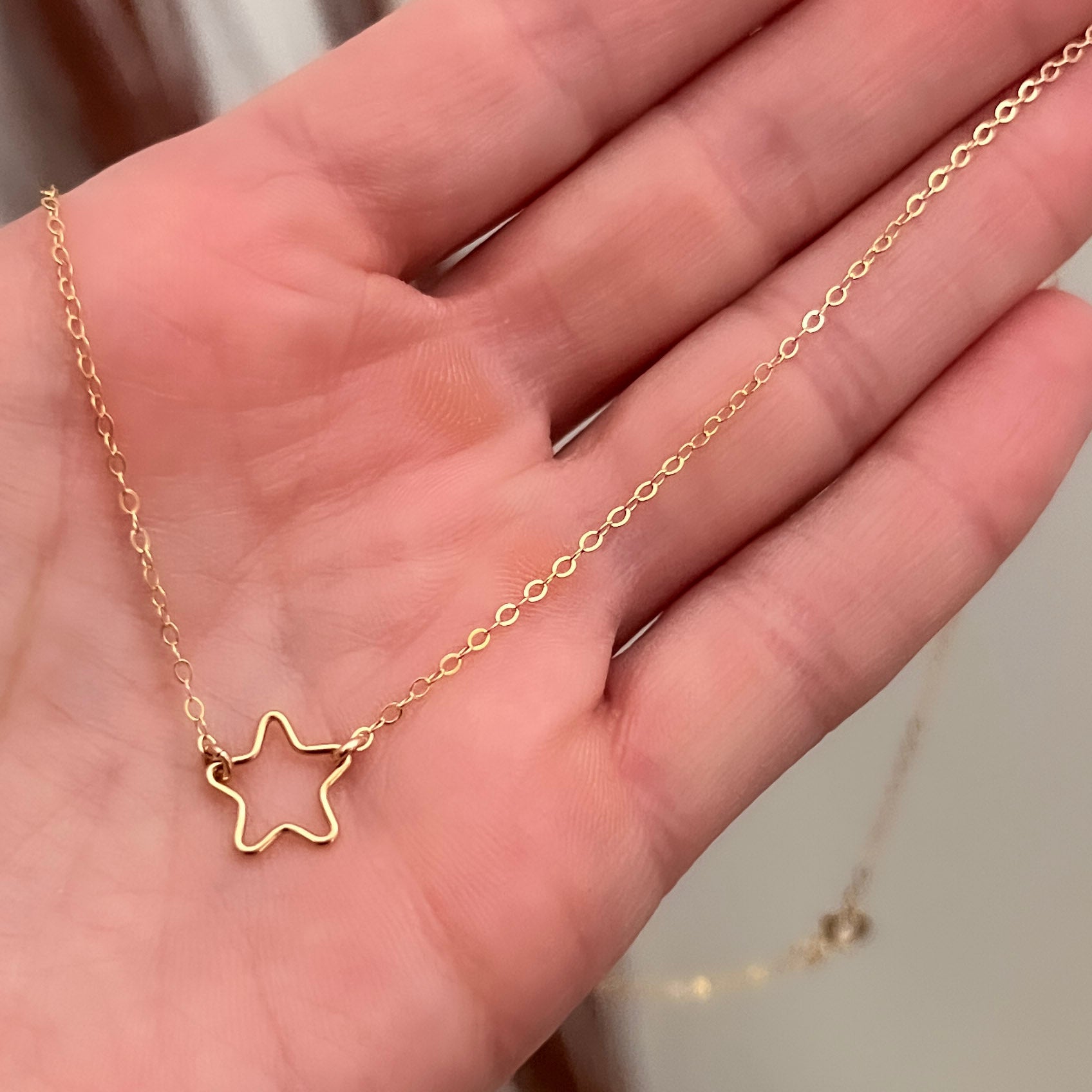 Open Star Necklace - Gold Filled or Sterling Silver - Sela+Sage - Pendant/Charm Necklace