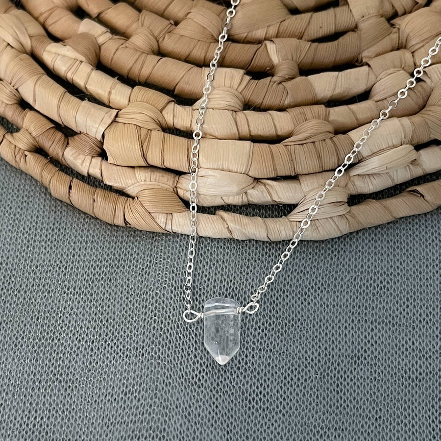 Quartz Crystal Point Necklace - GF or Sterling Silver - Sela+Sage - Pendant/Charm Necklace