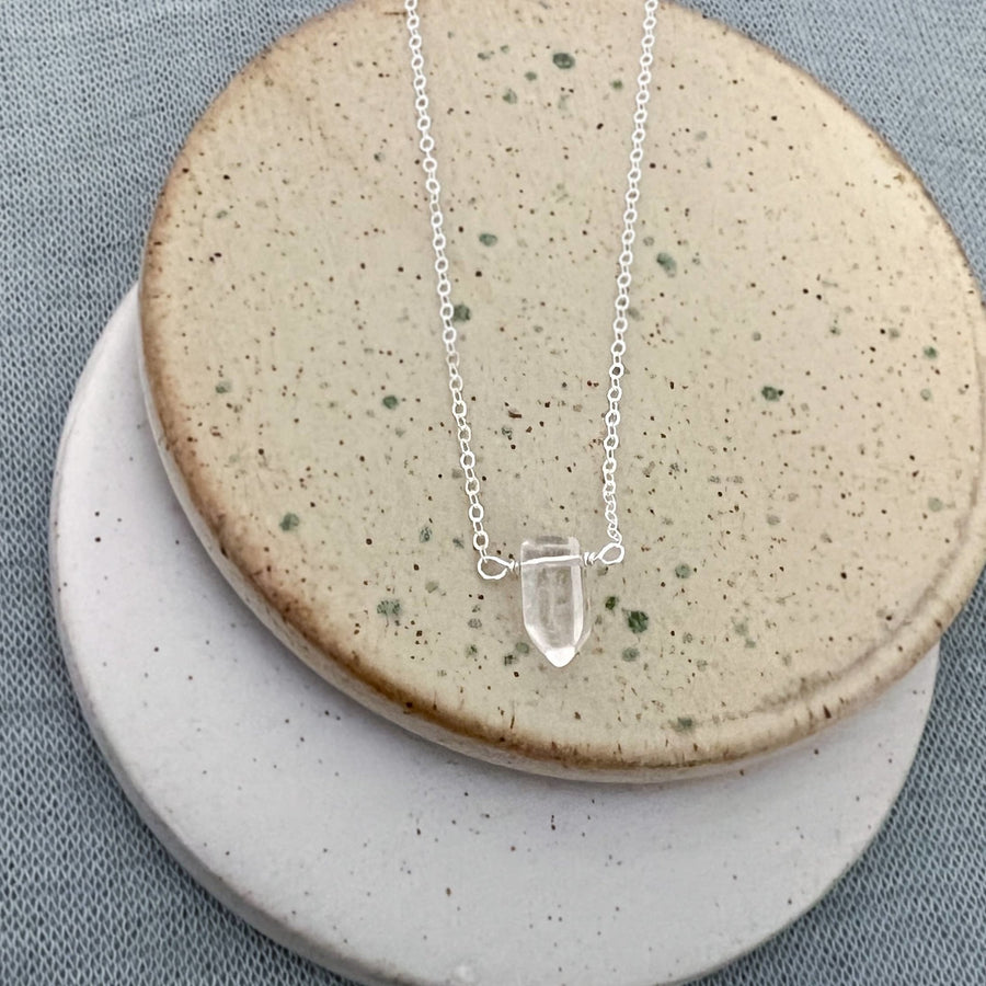 Quartz Crystal Point Necklace - GF or Sterling Silver - Sela+Sage - Pendant/Charm Necklace