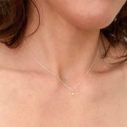Single Tiny Pearl Chain Necklace - Sela+Sage - Link & Chain Necklace