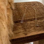 Skinny Chain Earrings - Gold Filled or Sterling Silver - Sela+Sage - Dangle Earrings