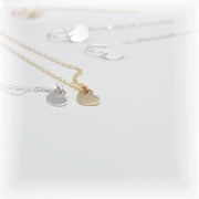 Tiny Heart Necklace, Matte - Gold Filled or Sterling Silver - Sela+Sage - Pendant/Charm Necklace