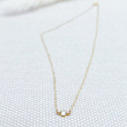CZ Solitaire Necklace, Bezel Set Diamond - Gold Filled or Sterling silver
