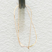 Elongated Oval Hoop Earrings - Sterling Silver or 14k Gold Filled